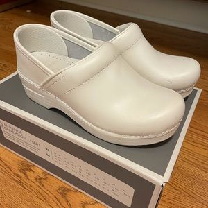 White Dansko Professional Clog